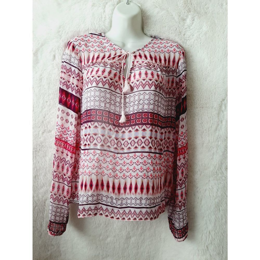 Decree pink purple sheer small blouse